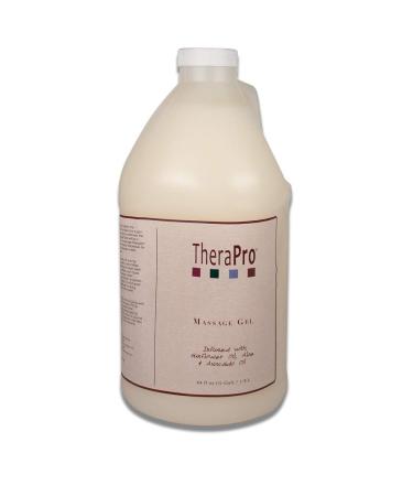 Massage Gel by TheraPro - Infused with Sunflower Oil, Aloe & Avacado Oil - Unscented, Hypoallergenic - Superior Glide & Gentle Friction - Swedish, Deep Tissue, Sports Massage - 1/2 Gallon (64 oz.) - Buy Online on GoSupps.com