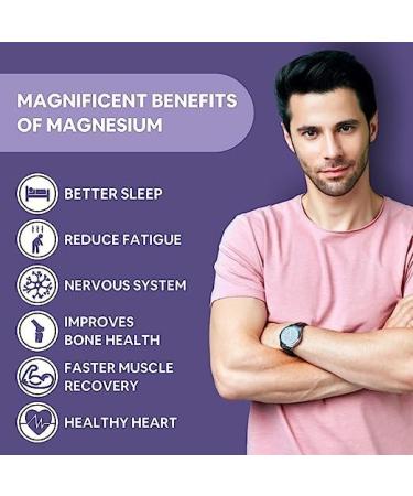 High Potency Magnesium Glycinate Citrate Supplement 1814.18mg - 60 Veg Tablets - Buy Online on GoSupps.com