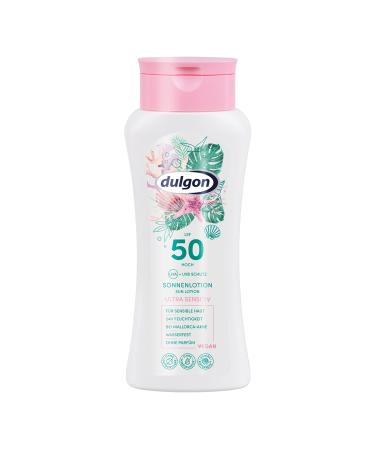 Dulgon Dulgon Ultra Sensitive Sunscreen Lotion SPF 50 200 ml Octocrylene-free sunscreen UVA/UVB protection Waterproof vegan and microplastic-free SPF 50 cream