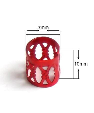 Ruier-Hui 100PC Adjustable Hair Wig Dreadlocks Cuffs Clips - Multi-Color Dreadlock Pearls for Stunning Hairstyles (7mm Hole) - Buy Online on GoSupps.com