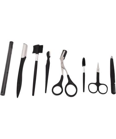 Miskall Eyebrow Care Set - 8-Part Professional Stainless Steel Kit Durable & Safe with Storage Bag Perfect for On-the-Go - Buy Online on GoSupps.com