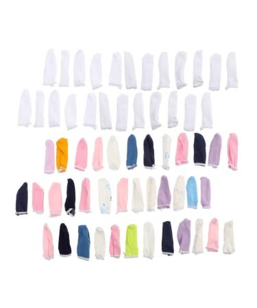 Healeved Disposable Gloves Splint Splint Cotton Finger Cots 100pcs Finger Toe Sleeves Finger Cover Cot Fingertips Cushion for Eczema Cracking Bruises Calluses Wicks Wounds Cuts Latex Gloves