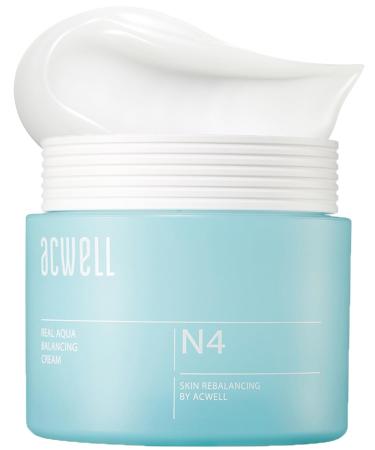 ACWELL Real Aqua Balancing Cream 1.69 fl.oz. - Moisturizing pH Balancing Face Cream Soothing Skin Troubles and Redness for Sensitive Skin Refreshing Gel Moisturizer Improving Skin Texture