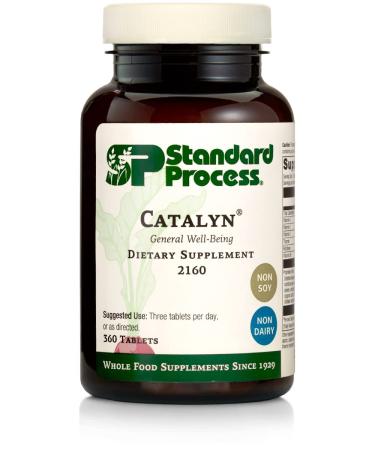 Standard Process Catalyn - Whole Food Foundational Support for General Wellbeing with Vitamin D, Vitamin C, Vitamin A, Thiamine, Riboflavin, Vitamin B6, Magnesium Citrate, and More - 360 Tablets 360 Count (Pack of 1)