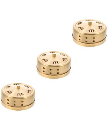 FRCOLOR 3 Series-free Moxibusion Box Adjustable Moxibustion Tool Copper Moxibusion Box Burner Stand Tool Copper Moxibusche Tool Adjustable Mox Abrener 8x8x4.5cmx3PCs Goldenx3Stk