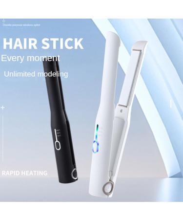 2 in 1 Cordless Hair Straighteners & Curler - USB Rechargeable Travel Hair Straightener & Portable Mini Curler in White | International Shipping Available - Buy Online on GoSupps.com