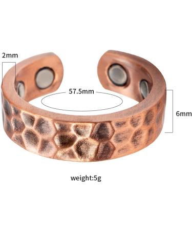 EnerMagiX Tri Tone 3500 Gauss Magnetic Copper Ring for Women or Men - Adjustable Size 99.95% Copper with 4 Magnets - Women's Day Gift for Mom/Wife (CPR-0282 SL) - Buy Online on GoSupps.com