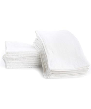 Simpli-Magic White Cotton Washcloths 40 Pack - 12x12 Size | 79155 - Buy Online on GoSupps.com