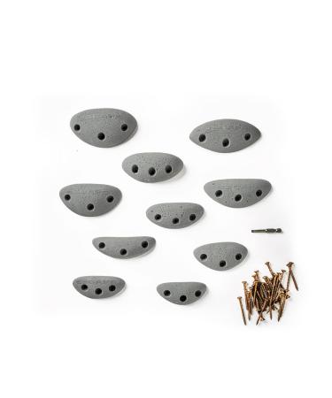 Escape Climbing 10 Screw-On Jugs | Premium Plastic Rock Climbing Holds Designed for Beginners | Ideal Holds for Kids Climbing Wall | Easy To Install | Installation Hardware Included