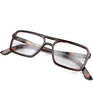 London Mole Eyewear: Spy Blue Light Blocking Glasses - Square Tortoiseshell Anti-Headache Computer & Gaming Glasses for Unisex Men & Women - Buy Online on GoSupps.com