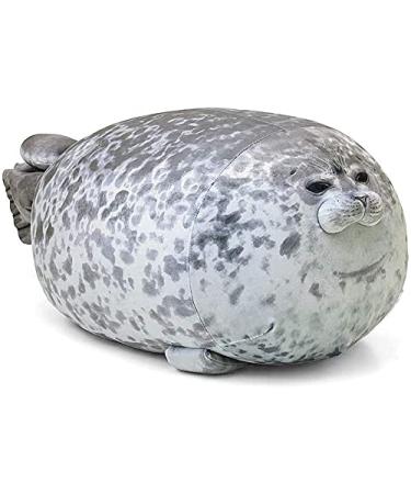 RUNYA Blob Seal Pillow Cute Chubby Seal Plush Toy Stuffed Animals L(23.6in) Style-a