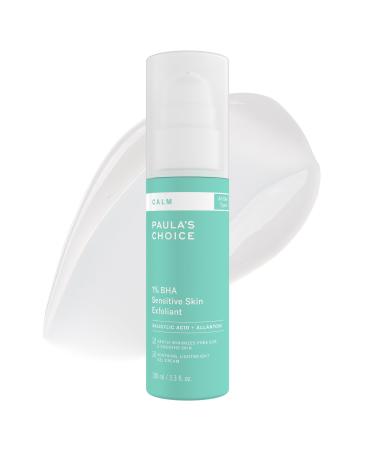 Paula s Choice CALM 1% Sensitive Skin BHA Liquid Exfoliant Salicylic Acid Lotion for Large Clogged Pores Calms Soothes Redness Suitable for Rosacea-Prone Eczema-Prone Skin Fragrance-Free 3.3oz