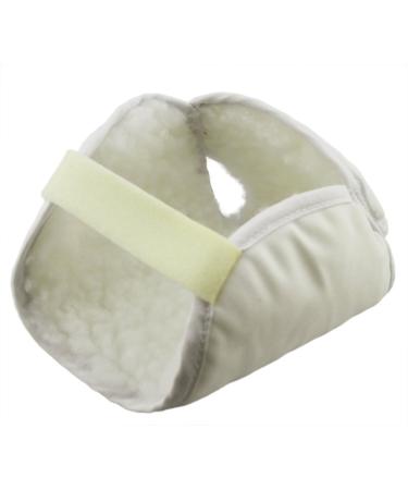 ObboMed MB-6910 Synthetic Sheepskin Fleece Padded Heel Protector with Hook and Loop Closure for Secure and Tight Fit