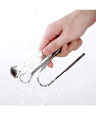 JZK 3 x Stainless Steel Tongue Cleaner Set | Effective Oral Care & Bad Breath Solution - Buy Online on GoSupps.com