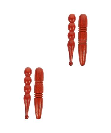 Minkissy acupuncture rod foot massager foot massager massager garden ornaments fish wood massage tab massage device cockroaches massager wooden roller body 4 pieces