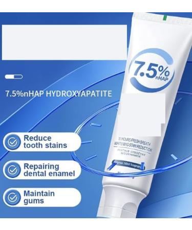 Hydroxyapatite Toothpaste HAP 7.5% Peppermint Leaf Enamel Strengthening Repairs Teeth & Reduces Sensitivity - Buy Online on GoSupps.com
