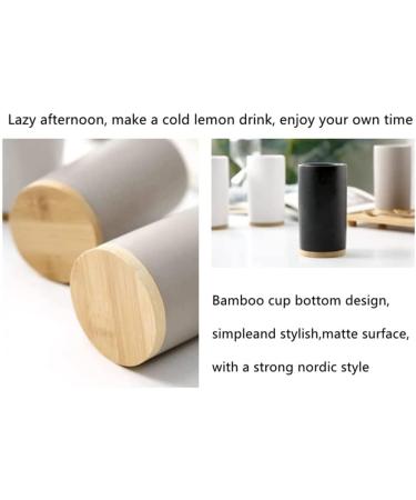 Ganekihedy 400ml Ceramic Toothbrush Mug - Stylish Bathroom Cup for Toothbrushes & Toothpaste | Matt Finish - Buy Online on GoSupps.com