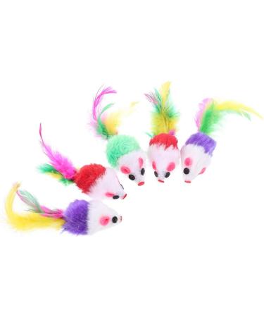 Falllea 20-Piece Cat Toy Set - Fun Rattling Mice with Feather Tails for Cats | Perfect for Playtime & Exercise - Buy Online on GoSupps.com