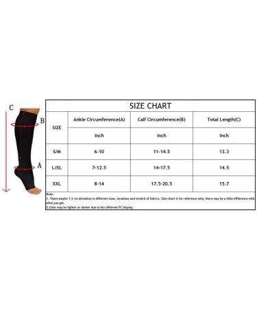 ACMEDE Zipper Compression Socks - Open Toe Stockings for Men & Women | Large/X-Large - 2 Pack - International Shipping - Buy Online on GoSupps.com
