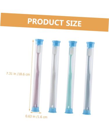 Tovinanna 4-Piece Charcoal Toothbrush Set for Adults - Comfortable Individually Wrapped Hotel-Quality Toothbrushes for Exceptional Oral Care - Buy Online on GoSupps.com