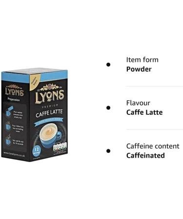 Lyons Premium Instant Coffee Bag Sachets | FabFinds Assorted Gift Mug (Caffe Latte 8X 12Sachets) - Buy Online on GoSupps.com