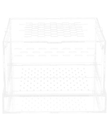 Ipetboom Critter Reptile Cage Sea Monkey Tank Breeding Box Lizard Mealworm Enclosure Hermit Crab Habitat Mini Pet Feeding Case for Cricket Scorpion Frog Spider Sea Monkey Critter Tank