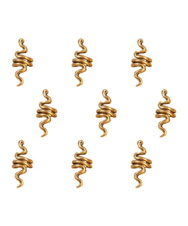 Solustre Metal Dreadlocks Ring Form Hair Tube Vintage Hair Mushrooms Hair Gears Hair Association for Diy Barber Salon 9 pieces