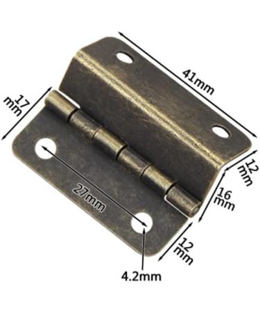 10 Pieces/Set of Cabinet Door Hinges Trunk Wooden Box Old-Fashioned Hinges 4 Holes for Home Furniture Decoration (Color : Multi-Colored) (Silver) - Buy Online on GoSupps.com