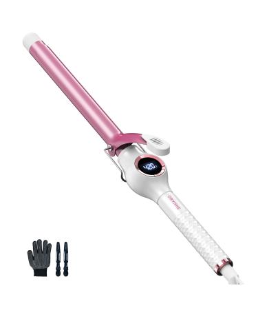 ORYNNE 3/4 Inch Curling Iron for Tighter Curls, Long Barrel Ceramic Curling Iron with Clamp, Digital Temp Control & LED Readout Curling Wand 0.75'', Fast Heat Up Hair Curling Iron 60 Min Auto Shut Off