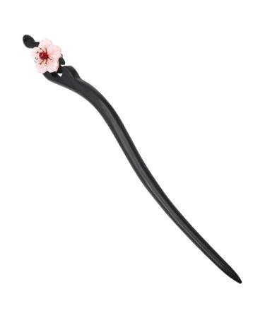 Mikinona Wooden Hairpin Chopsticks for Hair Handmade Hair Sticks Hair Barrettes for Women Japanese Retro Flower Hair Chopsticks Updo Hairpins Hair Fork Miss Japanese-style Geisha Ebony