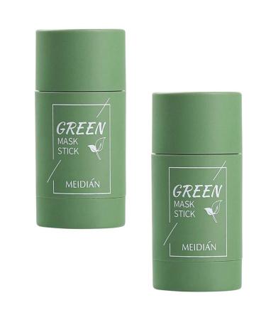 ikasus Green Tea Purifying Clay Stick Mask Green Tea Stick Deep Cleansing Oil Control Facial Mask Eggplant AntiAcne Cleansing Solid Mask Blackhead Remover Fine Solid Mask Pores Shrink 2 Pcs Green