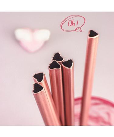 Bumdenuu Reusable Straws Stainless Steel Drinking Straws Heart Shaped with 2 Cleaning Brushes - Buy Online on GoSupps.com