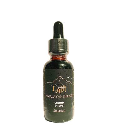 Lajit Himalayan Shilajit Liquid Drops - Authentic Gold Grade Organic Shilajit - Sourced by Nepalese Sherpas at 18k Feet - Sundried and Lab Tested for Purity and Safety