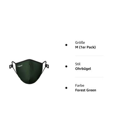 Livinguard PRO MASK | 3-Layer Adjustable Washable Reusable Face Mask (Forest Green M) - International Shipping Available - Buy Online on GoSupps.com