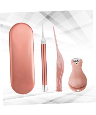 FOMIYES 1 Set Nail Cutters Nail Nail Clipper Set Nail File Set Nail Trimmer Ears Cleaner Ear Spoon Nose Cleaning Tweezers Nail Clippers Toe Finger Manicure Earth Tones Nail Golden 17.6x5.8cm - Buy Online on GoSupps.com
