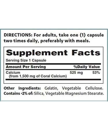 Vitamin World Coral Calcium 1500mg 120 Capsules - Mineral Supplement | Gluten-Free & Rapid-Release - Buy Online on GoSupps.com