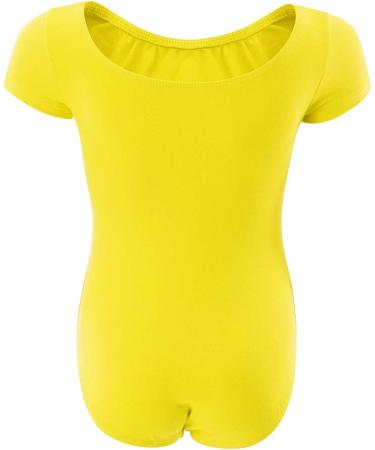 WEGETIT Girls Ballet Dance Leotard for Toddler Gymnastics 6-8 Years - Yellow - Buy Online on GoSupps.com