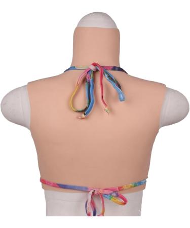 Knobco Silicone Breasts - High Collar Fake Chest for Mastectomy Cosplay & Weddings | Soft Cotton Filler Yellow Skin Size B - 1010g - Buy Online on GoSupps.com