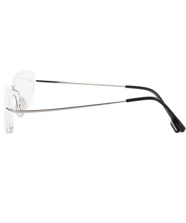 Super Light Titanium Rimless Reading Glasses +3.0 for Women & Men - Stylish & Durable Reading Aid - Buy Online on GoSupps.com