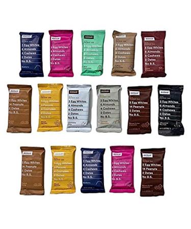 RXBAR Real Food Protein Bar, Variety Pack, Gluten Free, 1.83oz Bars, 24 Count