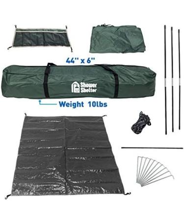 EasyGo Product Shower Shelter  Giant Portable Outdoor Pop UP Camping Shower Tent Enclosure  Changing Room  2 Rooms  Instant Tent  7.5' Tall x 4' Deep x 7.5' Wide  Green - Buy Online on GoSupps.com