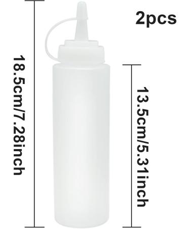 2 Pcs Condiment Bottle Sauce Bottle 8 oz Squeeze Bottles Plastic Squeeze Bottle for Painting Baking Ketchup Olive Oil 250ML - Buy Online on GoSupps.com