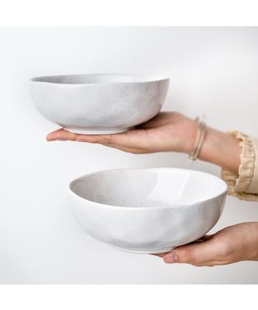 Kitchen Salad Bowl Irregular Ceramic Bowl Household Oatmeal Fruit Salad Bowl Light Luxury Vegetable Bowl Suitable for Fruit Soup Pasta Salad Bowls (A2pc) - Buy Online on GoSupps.com