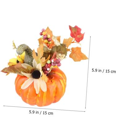 AOKWAWALIY 2pcs Pumpkin Ornaments Sunflower Ornament Simulation Halloween Pumpkin Realistic Pumpkin Photography Prop for Halloween Decor Simulation Pumpkin Household Potted Plant Foam - Buy Online on GoSupps.com