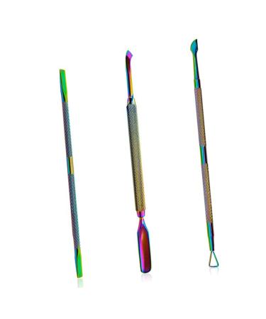 minkissy 1 Metal Cuticle Remover Nail Cuticle Tool Nail Art Tools Nail Care Kit Cuticle Remover Tool Spoon Nail Cleaner Nail Tool Manicure Pedicure Kit Nail Art Accessories Propeller