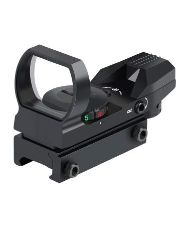 Feyachi Reflex Sight - Adjustable Reticle (4 Styles) Both Red and Green in one Sight! Matte