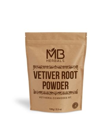 MB Herbals Vetiver Powder 100 Gram (3.5 oz) | Khus Powder | Vetiveria Zizanioides Root Powder