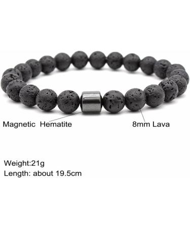 5 Anti-Fear Smoking Cessation Bracelets - Magnetic Therapy Chakra Bracelet for Men & Women - 8mm Natural Stone Halbedelstein Pearl Gift - Buy Online on GoSupps.com