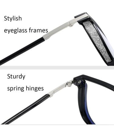 Buy Stylish Big Cat Eye Reading Glasses for Women - Anti-Blue Light Computer Readers in Gray (2.0x) - Comfortable & Fashionable - Buy Online on GoSupps.com