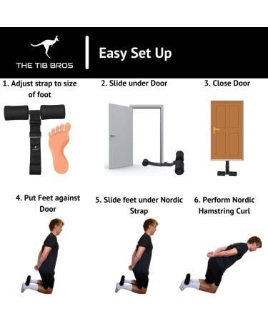 Nordic Hamstring Curl Strap - Abdominal Crunch & Sissy Squat | Easy Setup Premium Comfort Durable | International Shipping - Buy Online on GoSupps.com